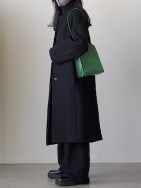 「pants」｜「アイテム（ジャケット/アウター）」を使った、𝘼𝙕𝙐𝙎𝘼さん（レディース・153cm）の冬コーディネート