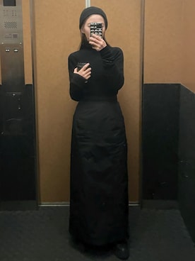 「COS（コス）のアイテム（帽子）」を使った、𝘼𝙕𝙐𝙎𝘼さん（レディース・153cm）の冬コーディネート