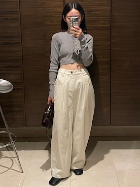 「SIWEM（シウム）のアイテム」を使った、𝘼𝙕𝙐𝙎𝘼さん（レディース・153cm）の秋コーディネート