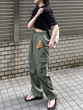 「Hender Scheme（エンダースキーマ）のアイテム（財布/小物）」を使った、𝘼𝙕𝙐𝙎𝘼さん（レディース・153cm）の夏コーディネート