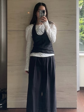 「SINOON（シヌーン）のアイテム」を使った、𝘼𝙕𝙐𝙎𝘼さん（レディース・153cm）の春コーディネート