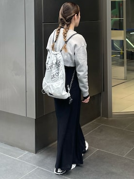 「yo BIOTOP（ヨービオトープ）のアイテム」を使った、𝘼𝙕𝙐𝙎𝘼さん（レディース・153cm）の春コーディネート