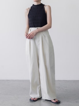 「TOTEME（トーテム）のアイテム」を使った、𝘼𝙕𝙐𝙎𝘼さん（レディース・153cm）の夏コーディネート