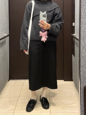 「アイテム（タイツ/ストッキング）」を使った、𝘼𝙕𝙐𝙎𝘼さん（レディース・153cm）の秋コーディネート