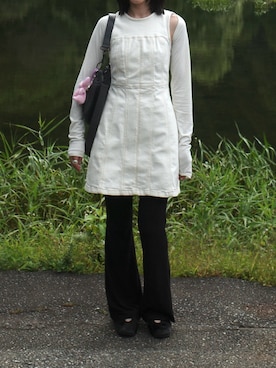 「H&M（エイチ・アンド・エム）のアイテム（ワンピース/ドレス）」を使った、𝘼𝙕𝙐𝙎𝘼さん（レディース・153cm）の秋コーディネート