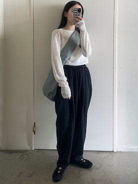 「ryaw（リャウ）のアイテム」を使った、𝘼𝙕𝙐𝙎𝘼さん（レディース・153cm）の春コーディネート
