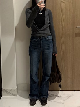 「H&M（エイチ・アンド・エム）のアイテム（パンツ）」を使った、𝘼𝙕𝙐𝙎𝘼さん（レディース・153cm）の春コーディネート