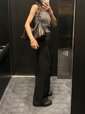 「ZARA（ザラ）のアイテム（トップス、グレー系）」を使った、𝘼𝙕𝙐𝙎𝘼さん（レディース・153cm）の夏コーディネート