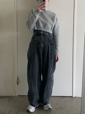「ISABEL MARANT（イザベルマラン）のアイテム（パンツ）」を使った、𝘼𝙕𝙐𝙎𝘼さん（レディース・153cm）の冬コーディネート
