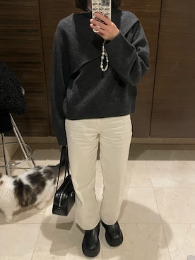 「Weekend Max Mara（ウイークエンドマックスマーラ）のアイテム」を使った、𝘼𝙕𝙐𝙎𝘼さん（レディース・153cm）の冬コーディネート