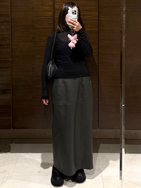 「冬コーデ」｜𝘼𝙕𝙐𝙎𝘼さん（レディース・153cm）の秋コーディネート