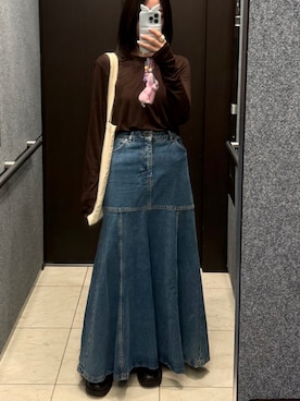 「MANGO（マンゴ）のアイテム」を使った、𝘼𝙕𝙐𝙎𝘼さん（レディース・153cm）の秋コーディネート