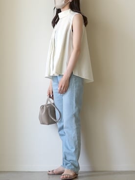 「Tu es mon TRESOR（トゥ エ モン トレゾア）のアイテム」を使った、𝘼𝙕𝙐𝙎𝘼さん（レディース・153cm）の春コーディネート