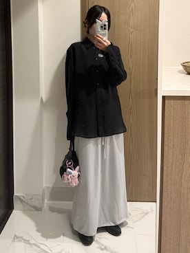 「& Other Storiesのアイテム（トップス、ブラック系）」を使った、𝘼𝙕𝙐𝙎𝘼さん（レディース・153cm）の春コーディネート