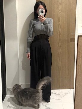 「AURALEE（オーラリー）のアイテム」を使った、𝘼𝙕𝙐𝙎𝘼さん（レディース・153cm）の春コーディネート