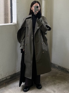 「COS（コス）のアイテム（シューズ）」を使った、𝘼𝙕𝙐𝙎𝘼さん（レディース・153cm）の冬コーディネート