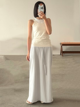 「H&M（エイチ・アンド・エム）のアイテム」を使った、𝘼𝙕𝙐𝙎𝘼さん（レディース・153cm）の夏コーディネート