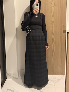 「H&M（エイチ・アンド・エム）のアイテム（トップス、ブラック系）」を使った、𝘼𝙕𝙐𝙎𝘼さん（レディース・153cm）の春コーディネート