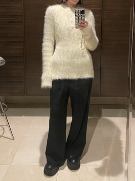 「H&M（エイチ・アンド・エム）のアイテム（ワンピース/ドレス）」を使った、𝘼𝙕𝙐𝙎𝘼さん（レディース・153cm）の冬コーディネート