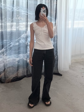 「OOFOS（ウーフォス）のアイテム」を使った、𝘼𝙕𝙐𝙎𝘼さん（レディース・153cm）の夏コーディネート