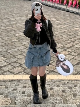 「CHARLES & KEITH（チャールズ & キース）のアイテム（ブーツ）」を使った、𝘼𝙕𝙐𝙎𝘼さん（レディース・153cm）の秋コーディネート