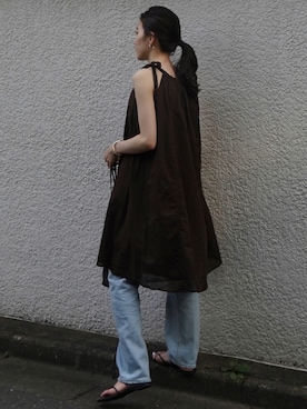 「Tu es mon TRESOR（トゥ エ モン トレゾア）のアイテム」を使った、𝘼𝙕𝙐𝙎𝘼さん（レディース・153cm）の夏コーディネート