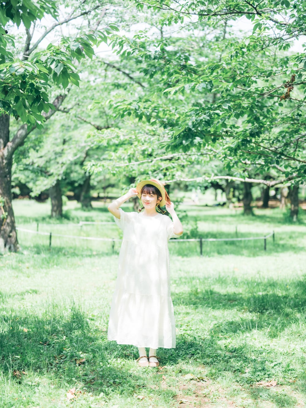 イボンさんの「シアー花柄ジャカードワンピース（ehka sopo）」を使ったコーディネートの1枚目の写真