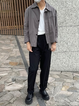 「STUDIO NICHOLSON（スタジオニコルソン）のアイテム（ジャケット/アウター）」を使った、nyさん（メンズ・172cm）の夏コーディネート