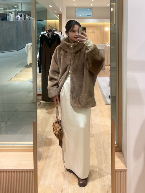 セール】フードフェイクファーブルゾン（ブルゾン）｜LOUNGEDRESS