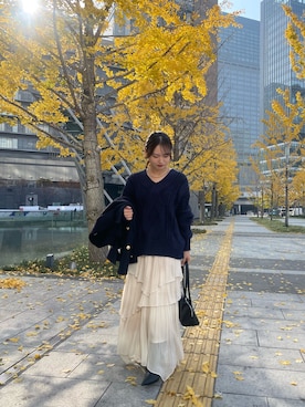 「アイテム（その他アウター）」を使った、aoiii1313さん（レディース・153cm・20代）の冬コーディネート