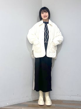 「LOWRYS FARM（ローリーズファーム）のチェーンネックレス　976398（ネックレス）」を使った、mnm_._._さん（レディース・163cm）の冬コーディネート