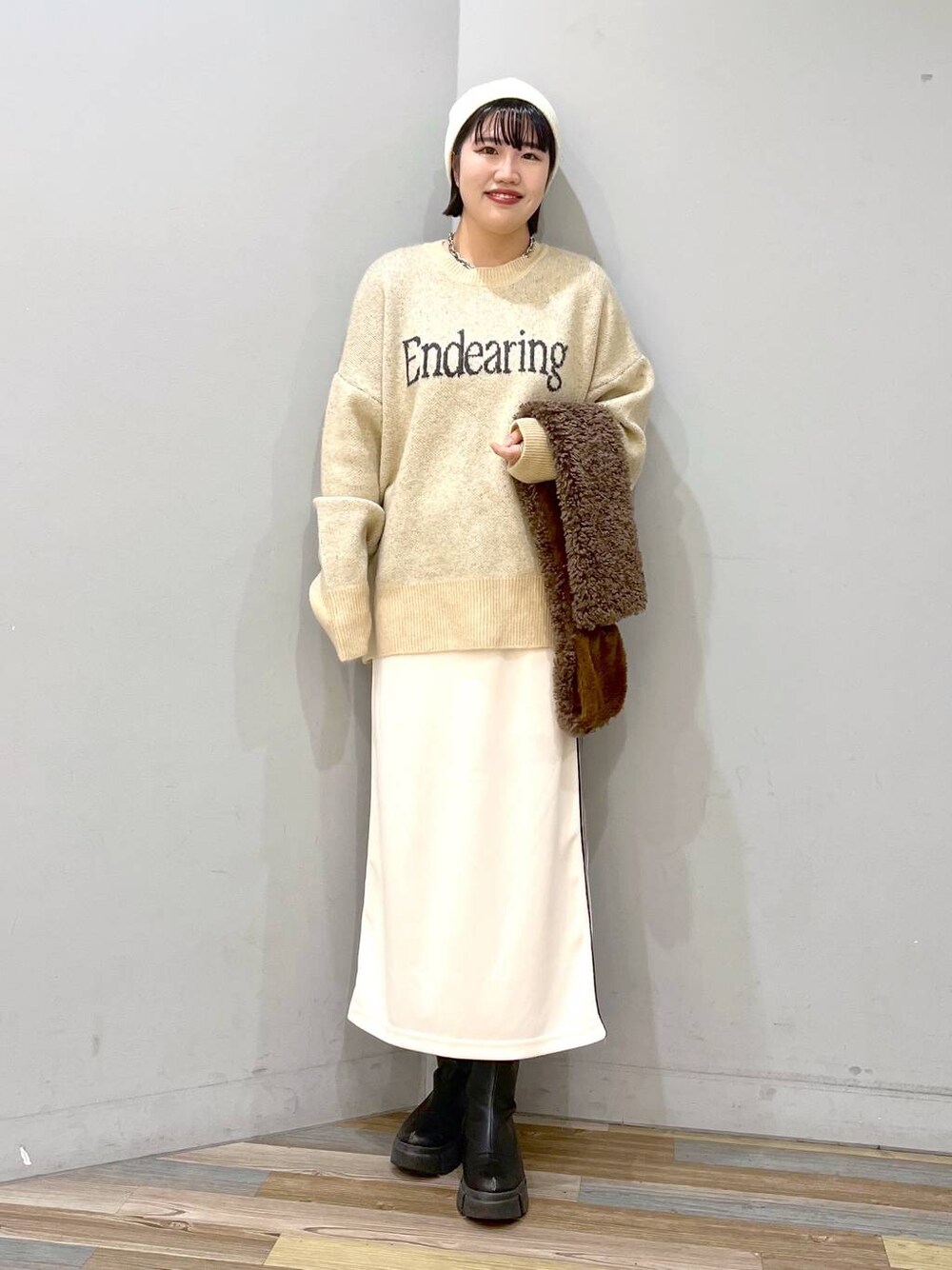 LOWRYS FARM（ローリーズファーム）の「リバーシブルボアマフラー