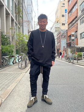 「ROYAL FLASH（ロイヤルフラッシュ）のアイテム（スウェット）」を使った、shigeさん（メンズ・168cm）の秋コーディネート