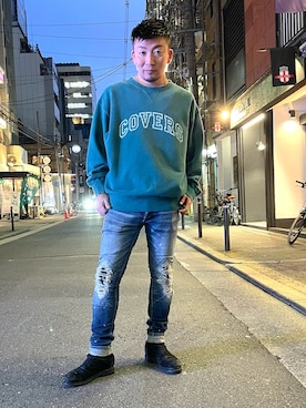 「BACKLASH（バックラッシュ）のアイテム（トップス）」を使った、shigeさん（メンズ・168cm）の秋コーディネート