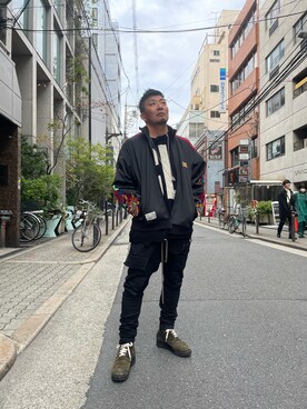 「ROYAL FLASH（ロイヤルフラッシュ）のアイテム（その他アウター）」を使った、shigeさん（メンズ・168cm）の秋コーディネート