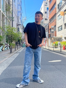 「2STAR（ツースター）のアイテム」を使った、shigeさん（メンズ・168cm）の夏コーディネート