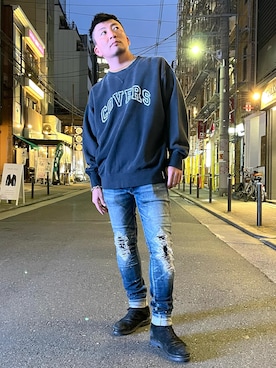 「BACKLASH（バックラッシュ）のアイテム（トップス）」を使った、shigeさん（メンズ・168cm）の秋コーディネート