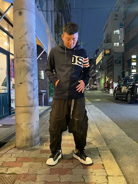 「P.M.D.S.（ピー エム ディー エス）のアイテム（トップス）」を使った、shigeさん（メンズ・168cm）の秋コーディネート