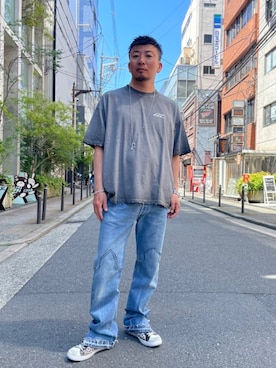 「2STAR（ツースター）のアイテム」を使った、shigeさん（メンズ・168cm）の夏コーディネート