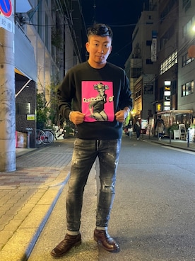 「GUIDI（グイディ）のアイテム」を使った、shigeさん（メンズ・168cm）の冬コーディネート