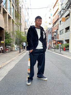 「1piu1uguale3 RELAX（ウノピュウノウグァーレトレリラックス）のアイテム（ブルゾン）」を使った、shigeさん（メンズ・168cm）の秋コーディネート
