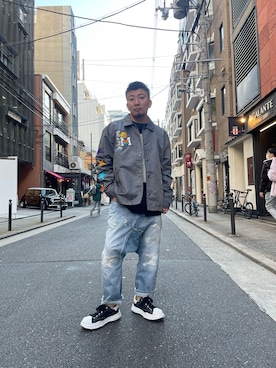 「ROYAL FLASH（ロイヤルフラッシュ）のアイテム（その他アウター）」を使った、shigeさん（メンズ・168cm）の冬コーディネート