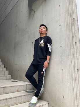 「STUD MUFFIN（スタッドマフィン）のアイテム（パンツ）」を使った、shigeさん（メンズ・168cm）の秋コーディネート