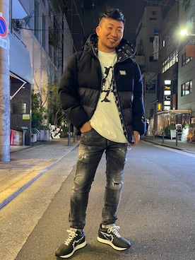 「muta（ムータ）のアイテム（ブルゾン）」を使った、shigeさん（メンズ・168cm）の冬コーディネート