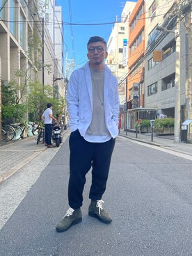 「muta（ムータ）のアイテム（トップス）」を使った、shigeさん（メンズ・168cm）の秋コーディネート