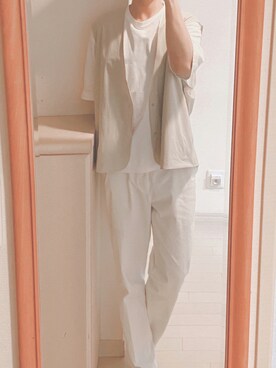 「UNIQLO U」｜あきらさん（メンズ・173cm）の夏コーディネート