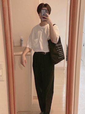 「アイテム（PC・スマホグッズ/家電）」を使った、あきらさん（メンズ・173cm・20代）の夏コーディネート