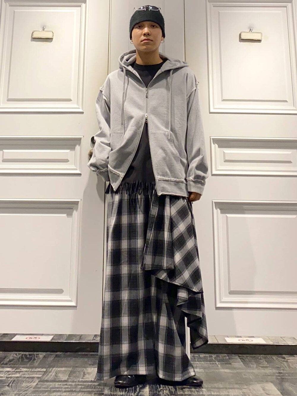 UNDERGROUND MODE】チェックレイヤードパンツ(HARE)を使ったメンズ人気