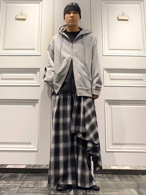 UNDERGROUND MODE チェックレイヤードパンツ(HARE)