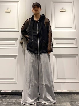 「HARE（ハレ）のアイテム（スウェットパンツ）」を使った、issin0006さん（メンズ・175cm）の夏コーディネート